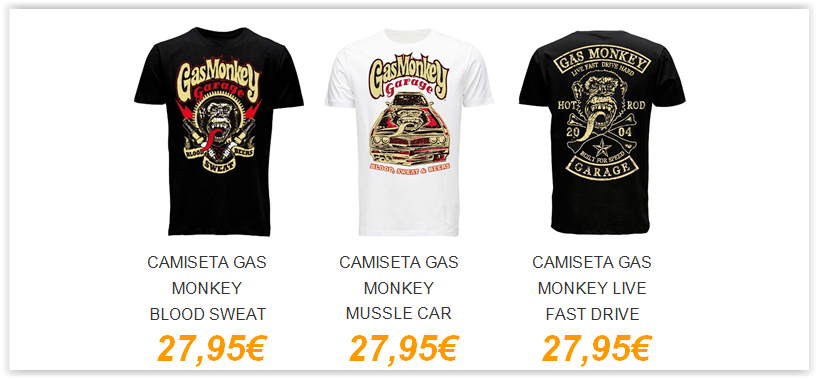 SpacioBiker - Camisetas motos custom Gas Monkey Garage